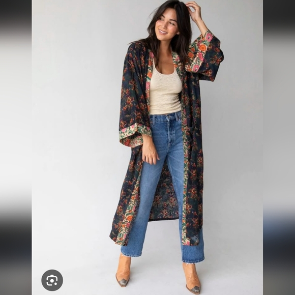 NATURAL LIFE Dresses & Skirts - Natural Life NWT Camila Kimono Duster Floral Print Size L/XL